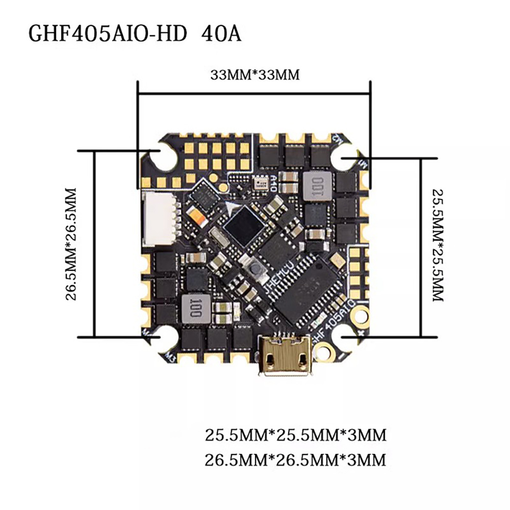 JHEMCU GHF405AIO-HD 40A AIO Fl – Drone Racing Esc Bewertung und Preis