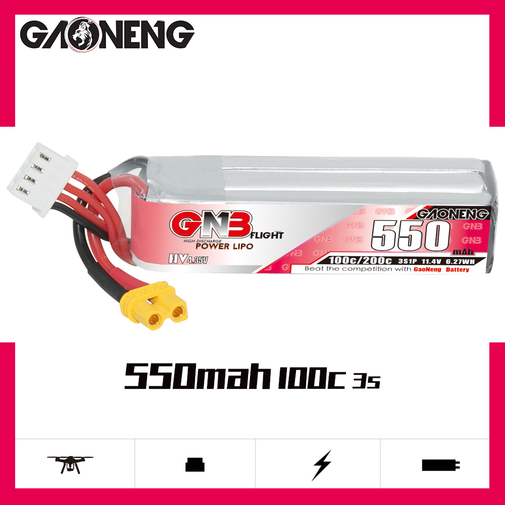 GNB HV 11.4V 550mAh 100C/200C  – Drone Racing Battery Bewertung und Preis
