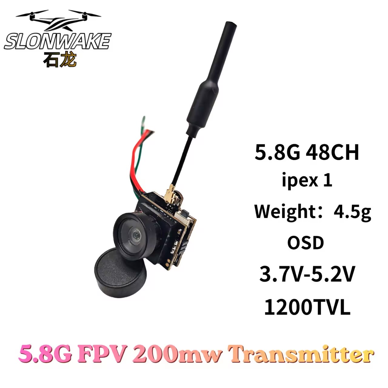 SLONWAKE 5.8G Analog Video Tra – Drone Racing Camera Bewertung und Preis