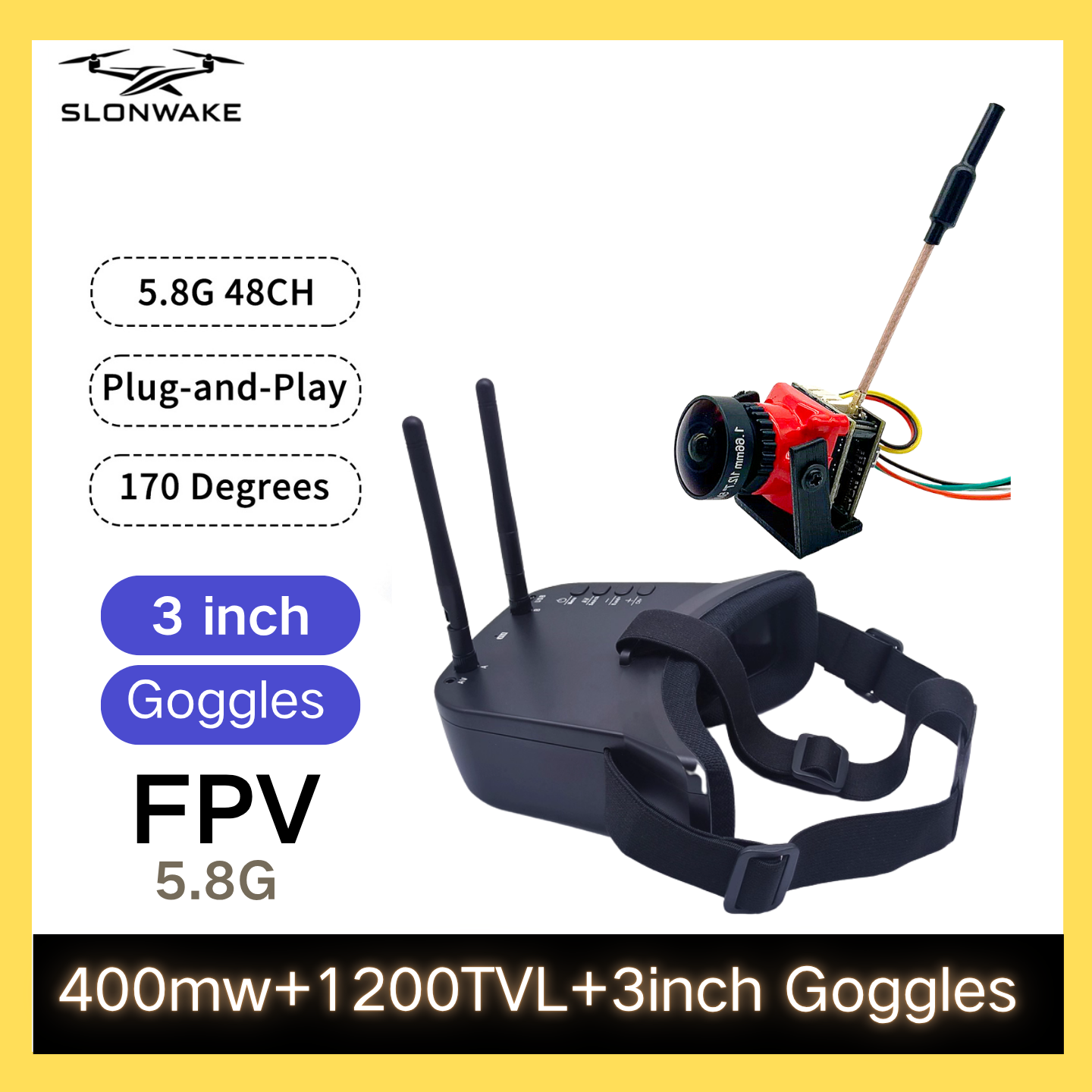 SLONWAKE 5.8G 48CH FPV 400mw V – Drone Racing Receiver Bewertung und Preis