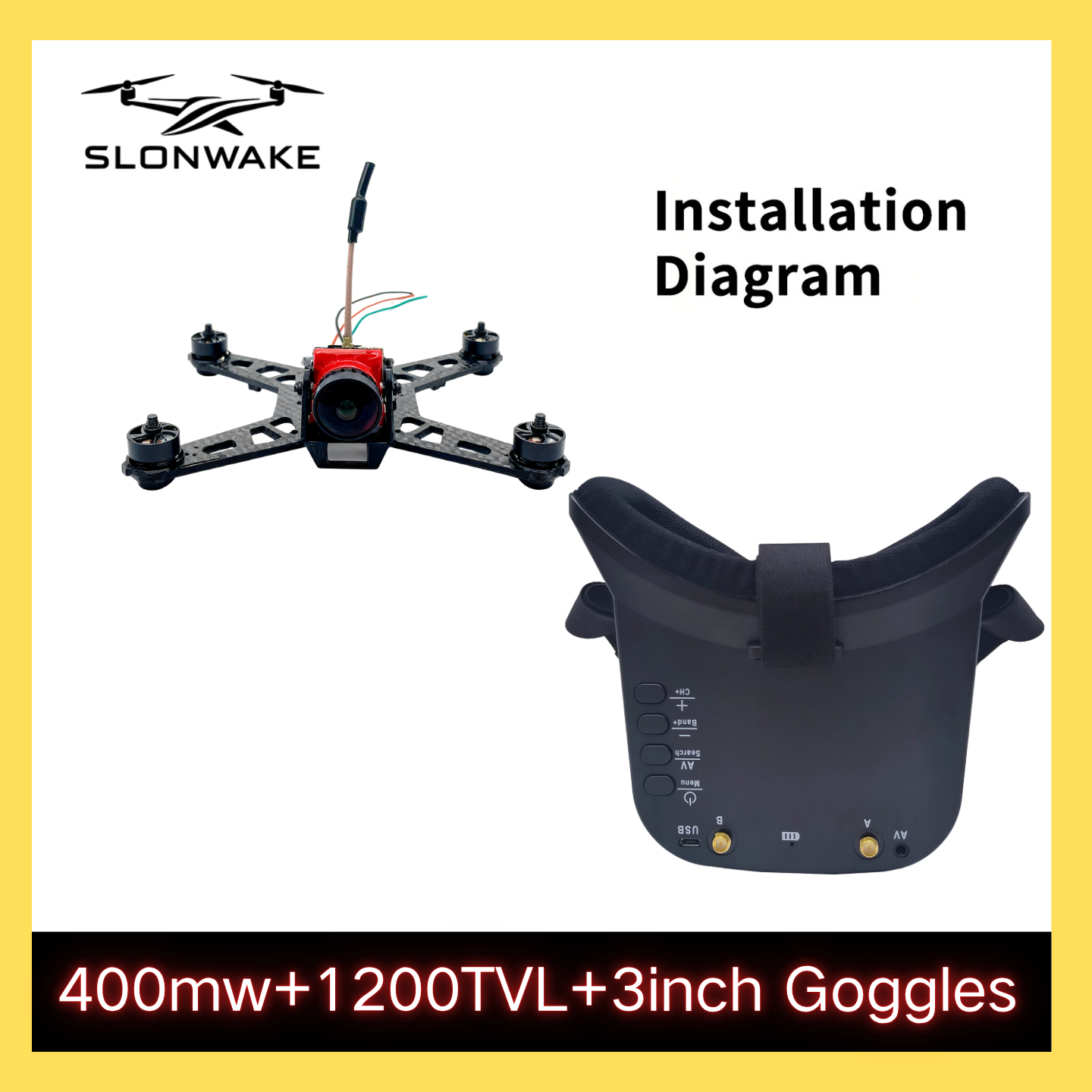 SLONWAKE 5.8G 48CH FPV 400mw V – Drone Racing Receiver Bewertung und Preis