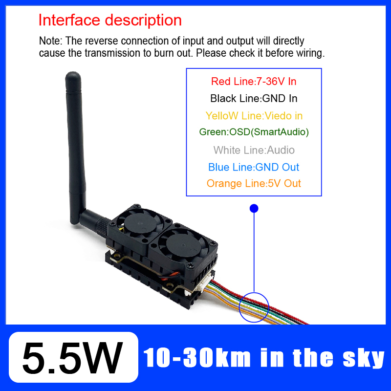 Long Range 5.8GHz 5.5W Video T – Drone Racing Vtx Bewertung und Preis
